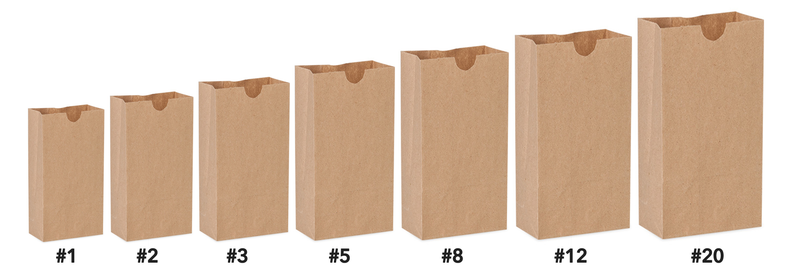 Bolsas de papel (disponible en 7 tamaños)